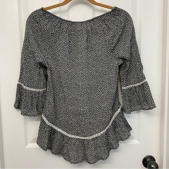 Hope & Harlow Loose Fit 3/4 Bell Sleeve Top PS Petite Small - Picture 2 of 14